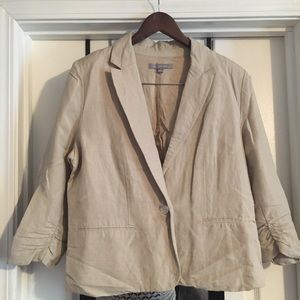 Tan Linen Blazer